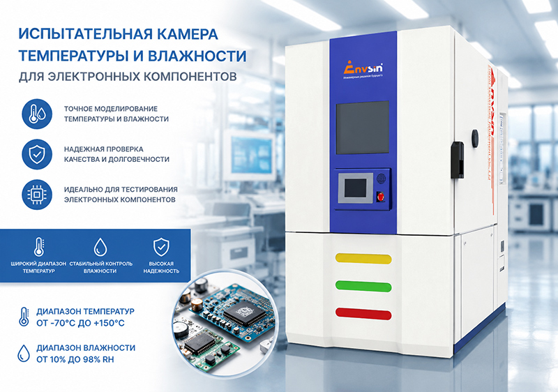 Испытательная камера температуры и влажности для электронных компонентов