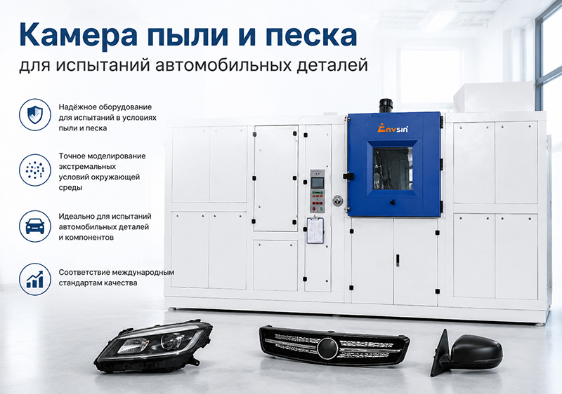 Камера пыли и песка для испытаний автомобильных деталей