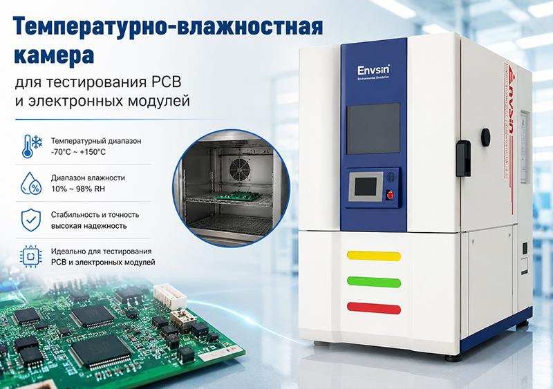 Температурно-влажностная камера для тестирования PCB и электронных модулей