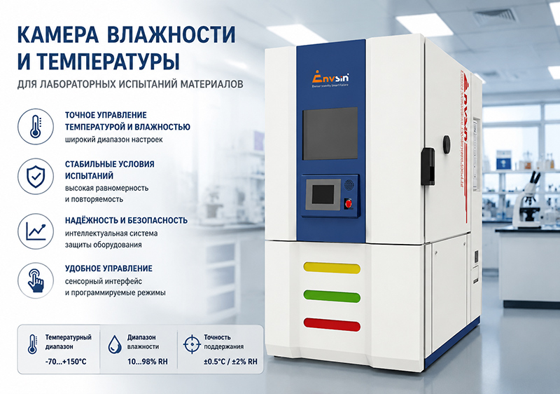 Камера влажности и температуры для лабораторных испытаний материалов
